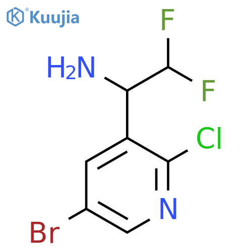 1-(5-bromo-2-chloropyridin-3-yl)-2,2-difluoroethan-1-amine structure