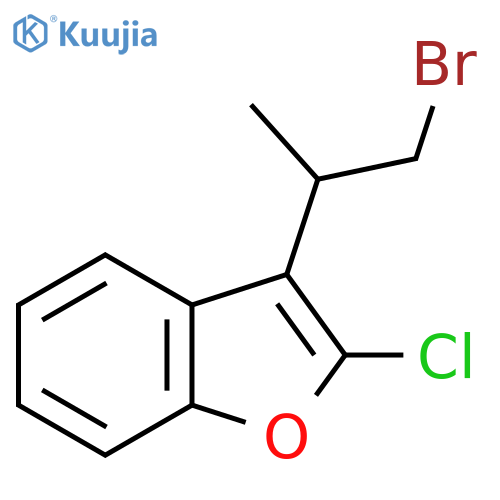 3-(1-bromopropan-2-yl)-2-chloro-1-benzofuran structure