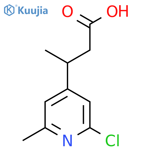 3-(2-chloro-6-methylpyridin-4-yl)butanoic acid structure