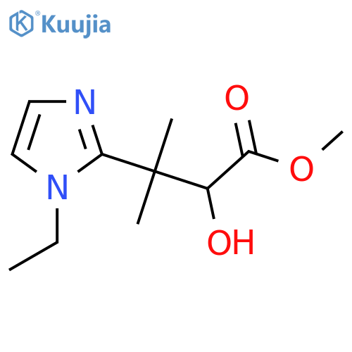 methyl 3-(1-ethyl-1H-imidazol-2-yl)-2-hydroxy-3-methylbutanoate structure