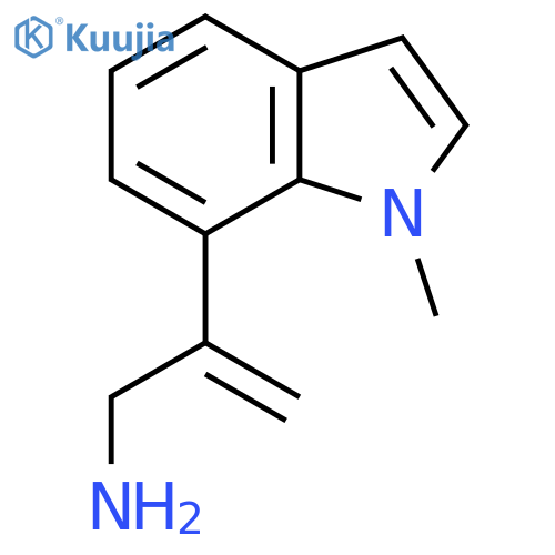2-(1-methyl-1H-indol-7-yl)prop-2-en-1-amine structure