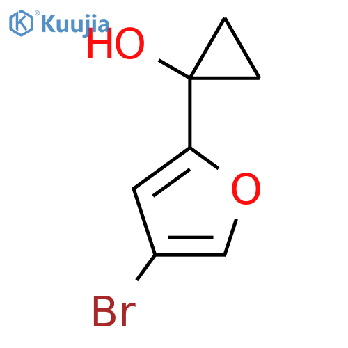 1-(4-bromofuran-2-yl)cyclopropan-1-ol structure