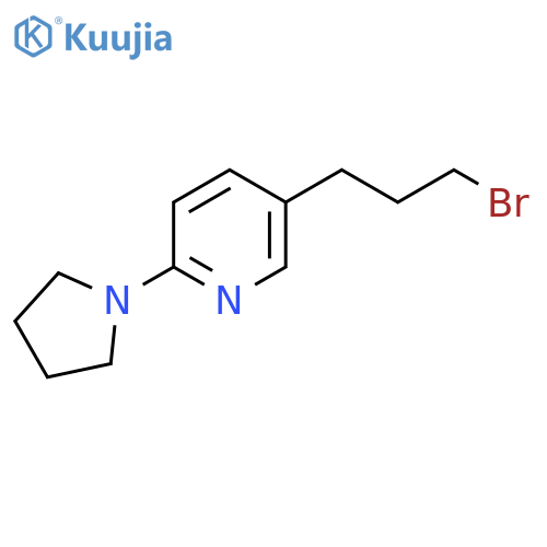 5-(3-bromopropyl)-2-(pyrrolidin-1-yl)pyridine structure