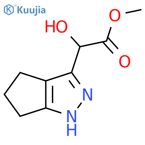 methyl 2-{1H,4H,5H,6H-cyclopentacpyrazol-3-yl}-2-hydroxyacetate structure