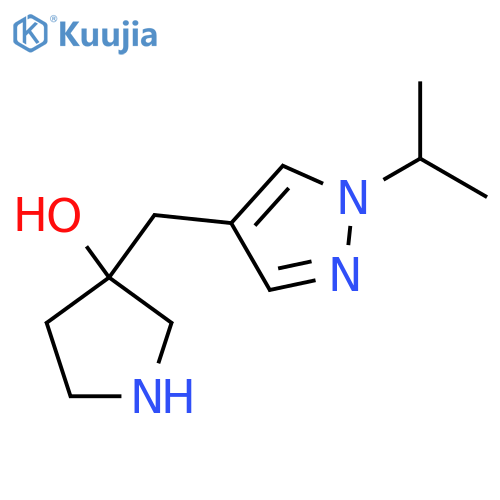 3-{1-(propan-2-yl)-1H-pyrazol-4-ylmethyl}pyrrolidin-3-ol structure