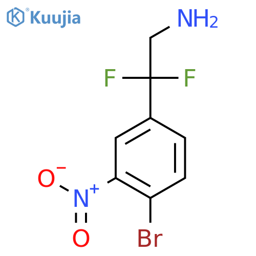 2-(4-bromo-3-nitrophenyl)-2,2-difluoroethan-1-amine structure