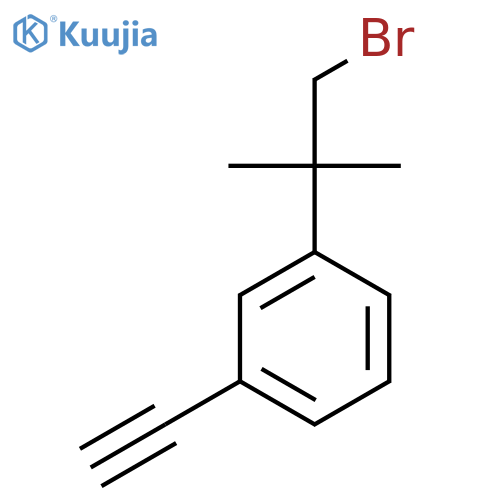 1-(1-bromo-2-methylpropan-2-yl)-3-ethynylbenzene structure