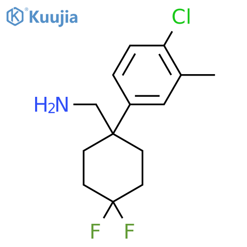 1-(4-chloro-3-methylphenyl)-4,4-difluorocyclohexylmethanamine structure