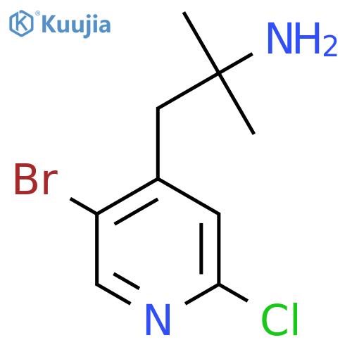 1-(5-bromo-2-chloropyridin-4-yl)-2-methylpropan-2-amine structure