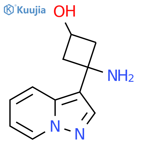 3-amino-3-{pyrazolo1,5-apyridin-3-yl}cyclobutan-1-ol structure