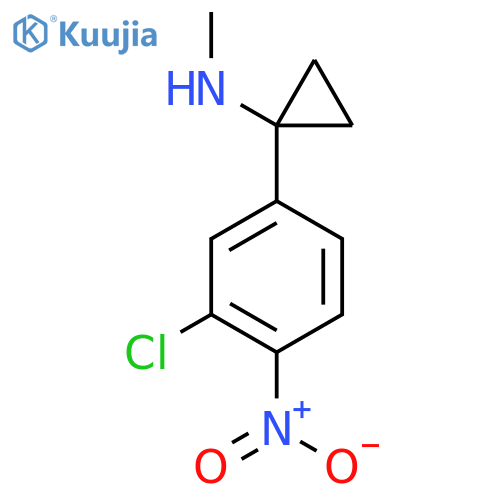 1-(3-chloro-4-nitrophenyl)-N-methylcyclopropan-1-amine structure