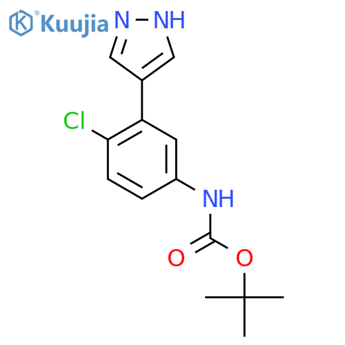 tert-butyl N-4-chloro-3-(1H-pyrazol-4-yl)phenylcarbamate structure