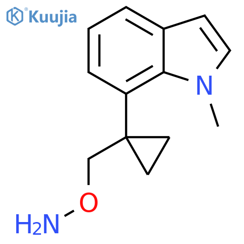 O-{1-(1-methyl-1H-indol-7-yl)cyclopropylmethyl}hydroxylamine structure