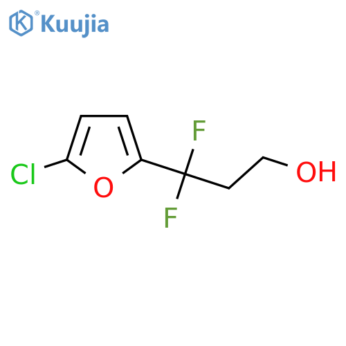 3-(5-chlorofuran-2-yl)-3,3-difluoropropan-1-ol structure