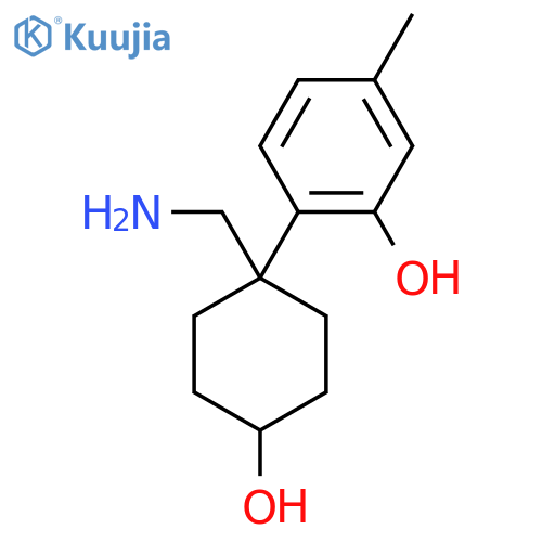 2-1-(aminomethyl)-4-hydroxycyclohexyl-5-methylphenol structure