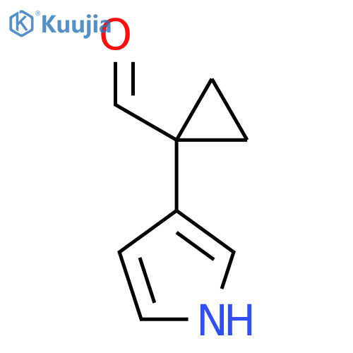 1-(1H-pyrrol-3-yl)cyclopropane-1-carbaldehyde structure