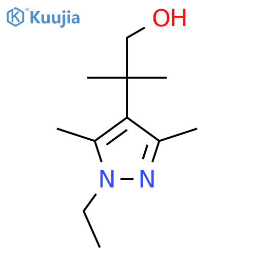 2-(1-ethyl-3,5-dimethyl-1H-pyrazol-4-yl)-2-methylpropan-1-ol structure