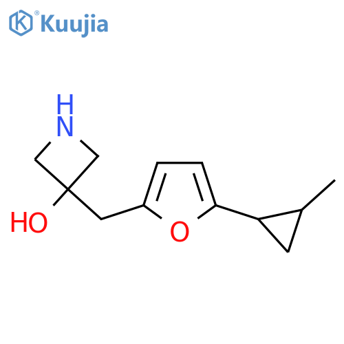 3-{5-(2-methylcyclopropyl)furan-2-ylmethyl}azetidin-3-ol structure