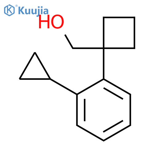 1-(2-cyclopropylphenyl)cyclobutylmethanol structure
