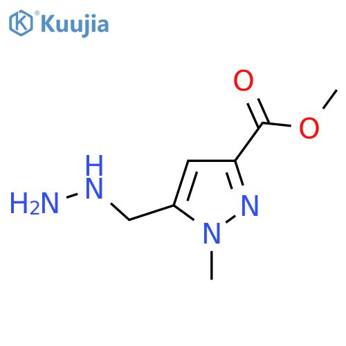 methyl 5-(hydrazinylmethyl)-1-methyl-1H-pyrazole-3-carboxylate structure