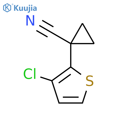 1-(3-chlorothiophen-2-yl)cyclopropane-1-carbonitrile structure