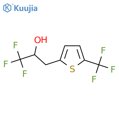1,1,1-trifluoro-3-5-(trifluoromethyl)thiophen-2-ylpropan-2-ol structure