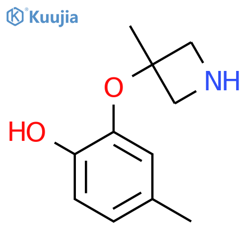 4-methyl-2-(3-methylazetidin-3-yl)oxyphenol structure