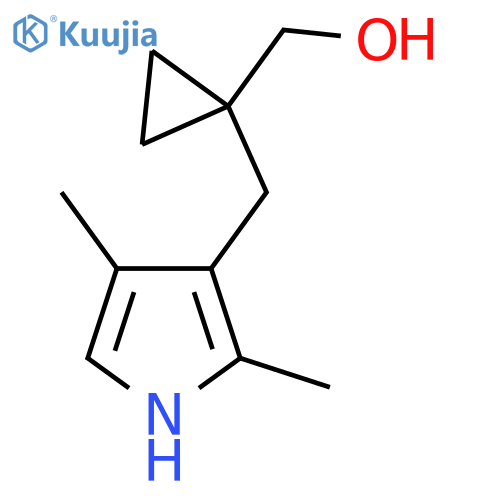 {1-(2,4-dimethyl-1H-pyrrol-3-yl)methylcyclopropyl}methanol structure
