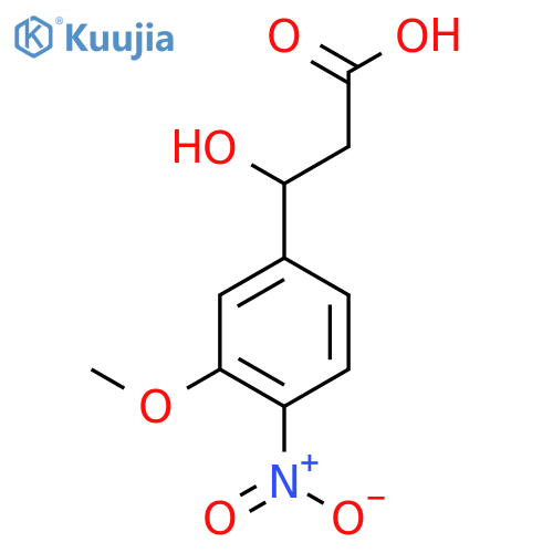 3-hydroxy-3-(3-methoxy-4-nitrophenyl)propanoic acid structure