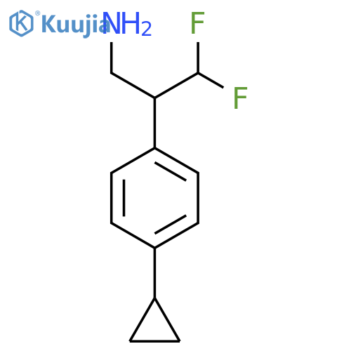 2-(4-cyclopropylphenyl)-3,3-difluoropropan-1-amine structure