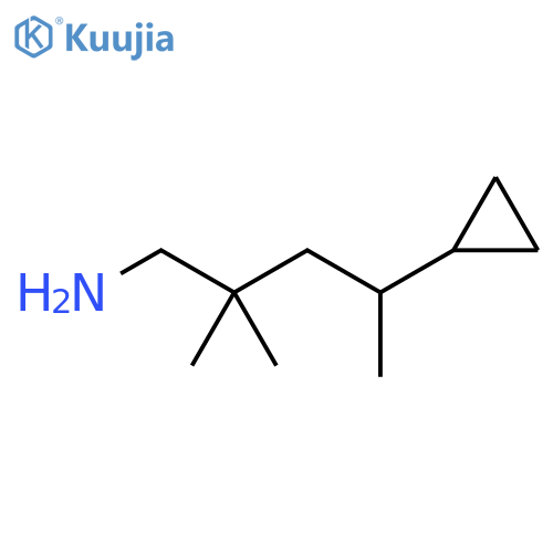 4-cyclopropyl-2,2-dimethylpentan-1-amine structure