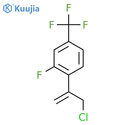 1-(3-chloroprop-1-en-2-yl)-2-fluoro-4-(trifluoromethyl)benzene structure