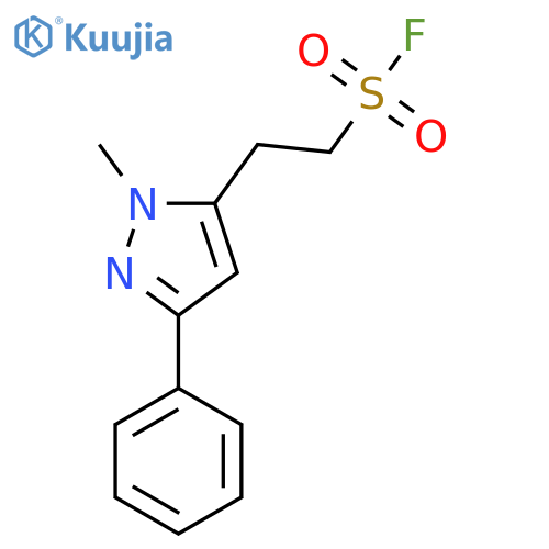 2-(1-methyl-3-phenyl-1H-pyrazol-5-yl)ethane-1-sulfonyl fluoride structure