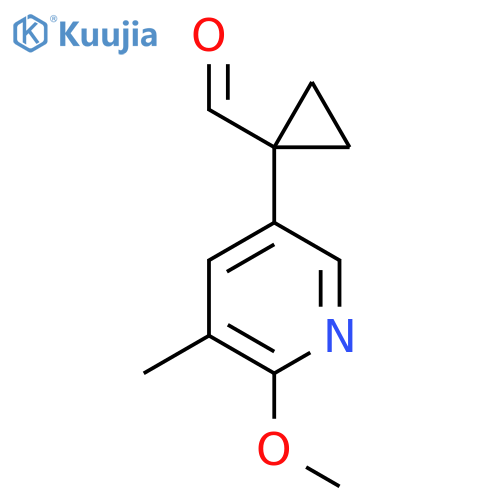 1-(6-methoxy-5-methylpyridin-3-yl)cyclopropane-1-carbaldehyde structure
