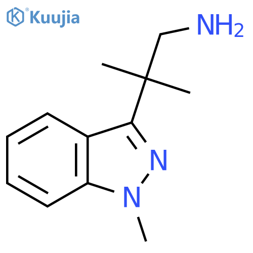 2-methyl-2-(1-methyl-1H-indazol-3-yl)propan-1-amine structure