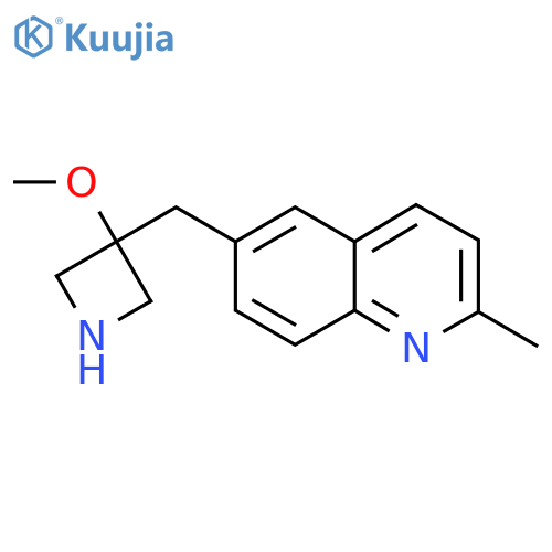 6-(3-methoxyazetidin-3-yl)methyl-2-methylquinoline structure