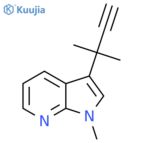 1-methyl-3-(2-methylbut-3-yn-2-yl)-1H-pyrrolo2,3-bpyridine structure