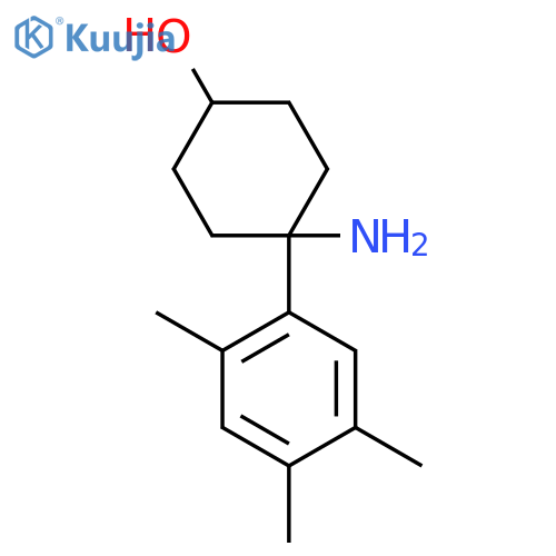 4-amino-4-(2,4,5-trimethylphenyl)cyclohexan-1-ol structure