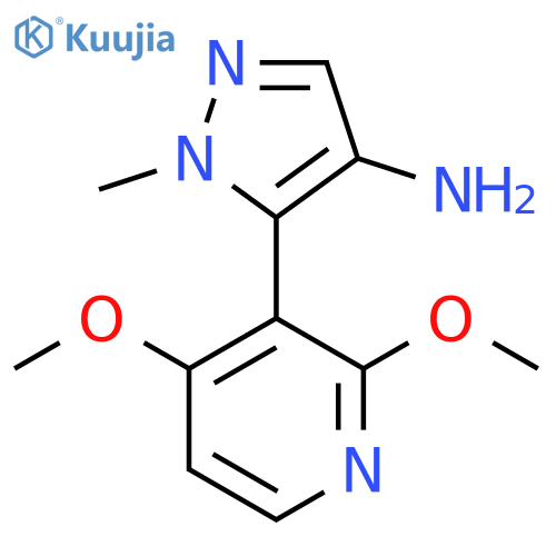 5-(2,4-dimethoxypyridin-3-yl)-1-methyl-1H-pyrazol-4-amine structure