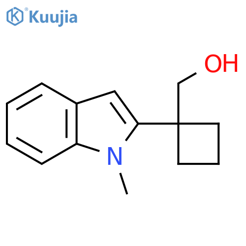 1-(1-methyl-1H-indol-2-yl)cyclobutylmethanol structure