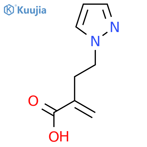 2-methylidene-4-(1H-pyrazol-1-yl)butanoic acid structure