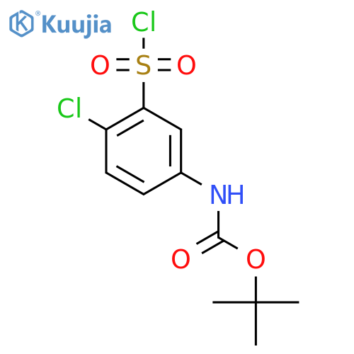 tert-butyl N-4-chloro-3-(chlorosulfonyl)phenylcarbamate structure