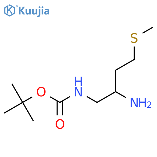 tert-butyl N-2-amino-4-(methylsulfanyl)butylcarbamate structure