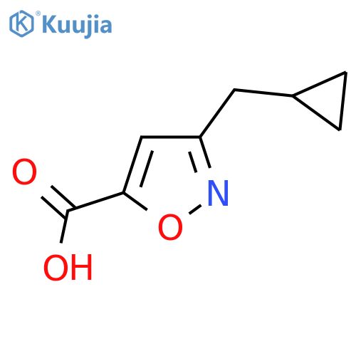 3-(cyclopropylmethyl)-1,2-oxazole-5-carboxylic acid structure