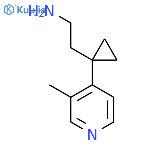2-1-(3-methylpyridin-4-yl)cyclopropylethan-1-amine structure