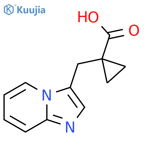 1-({imidazo1,2-apyridin-3-yl}methyl)cyclopropane-1-carboxylic acid structure