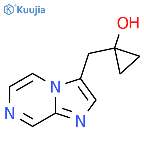 1-({imidazo1,2-apyrazin-3-yl}methyl)cyclopropan-1-ol structure