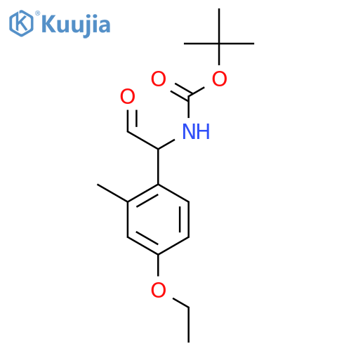 tert-butyl N-1-(4-ethoxy-2-methylphenyl)-2-oxoethylcarbamate structure