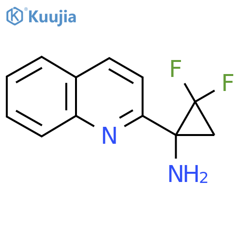 2,2-difluoro-1-(quinolin-2-yl)cyclopropan-1-amine structure