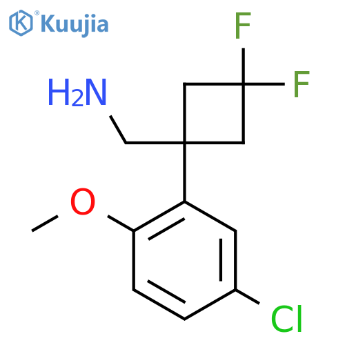 1-(5-chloro-2-methoxyphenyl)-3,3-difluorocyclobutylmethanamine structure